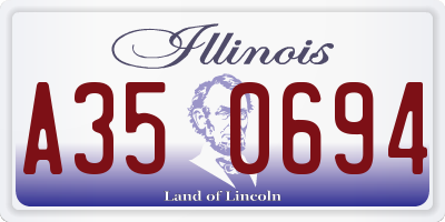 IL license plate A350694