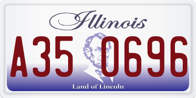 IL license plate A350696