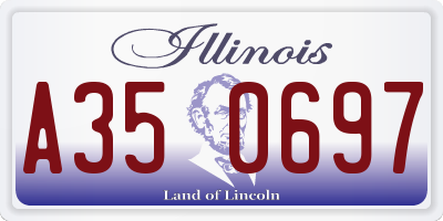 IL license plate A350697