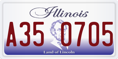 IL license plate A350705
