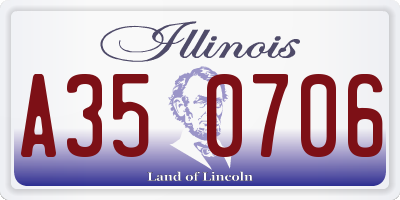 IL license plate A350706