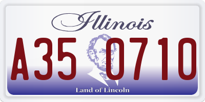 IL license plate A350710