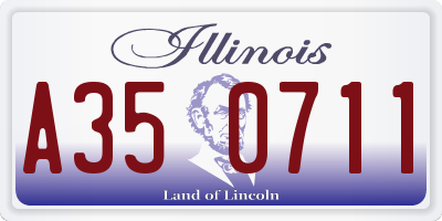 IL license plate A350711