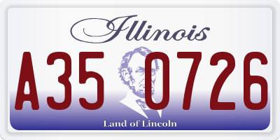 IL license plate A350726