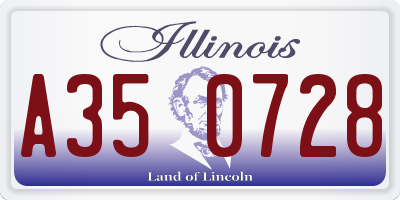 IL license plate A350728