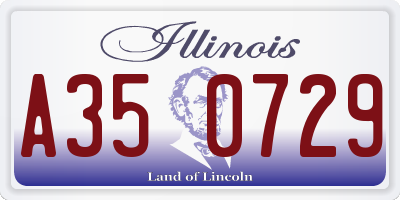IL license plate A350729