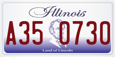 IL license plate A350730