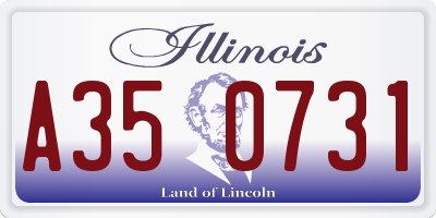 IL license plate A350731