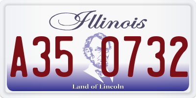 IL license plate A350732