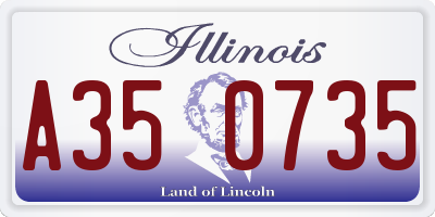 IL license plate A350735