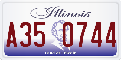 IL license plate A350744
