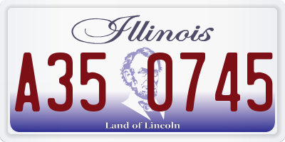 IL license plate A350745