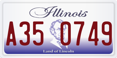 IL license plate A350749