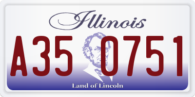 IL license plate A350751