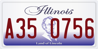 IL license plate A350756