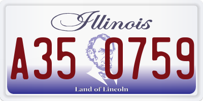 IL license plate A350759