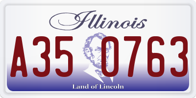 IL license plate A350763