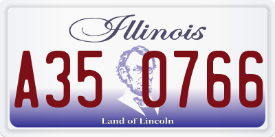 IL license plate A350766