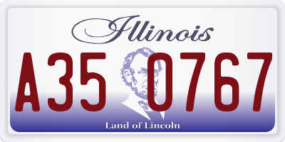 IL license plate A350767