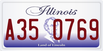 IL license plate A350769