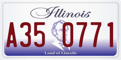 IL license plate A350771
