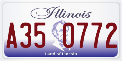IL license plate A350772
