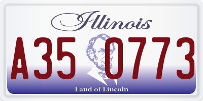 IL license plate A350773