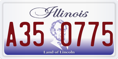 IL license plate A350775