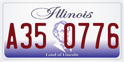 IL license plate A350776