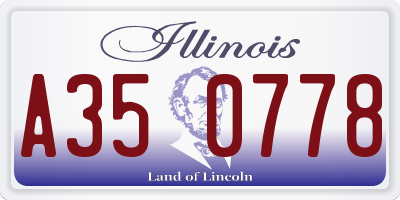 IL license plate A350778