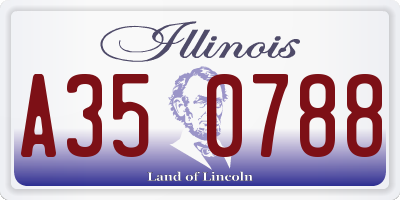 IL license plate A350788