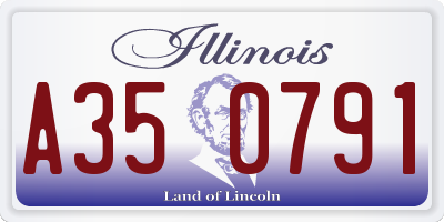 IL license plate A350791