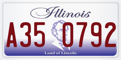 IL license plate A350792