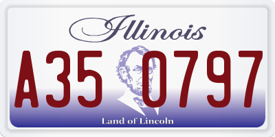 IL license plate A350797