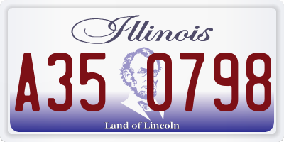 IL license plate A350798