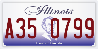 IL license plate A350799