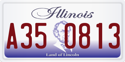 IL license plate A350813