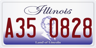 IL license plate A350828