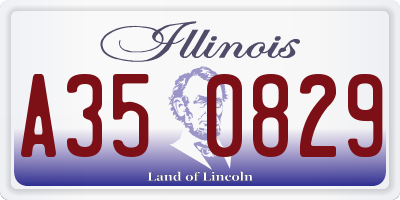 IL license plate A350829