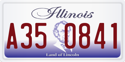 IL license plate A350841