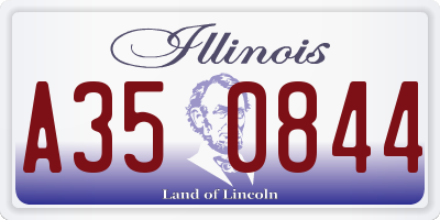 IL license plate A350844