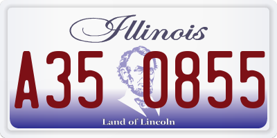 IL license plate A350855