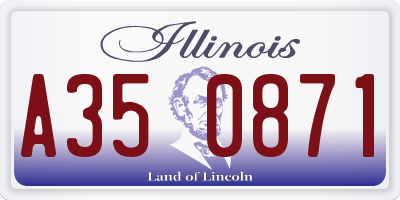 IL license plate A350871