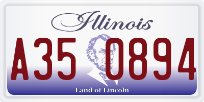 IL license plate A350894