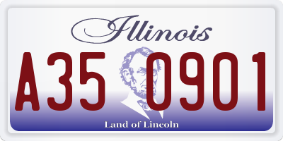IL license plate A350901