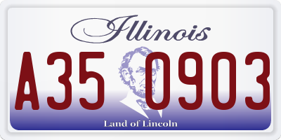 IL license plate A350903