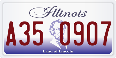 IL license plate A350907