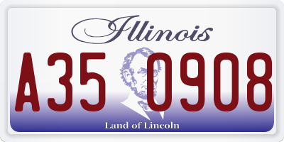 IL license plate A350908