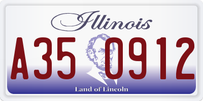 IL license plate A350912