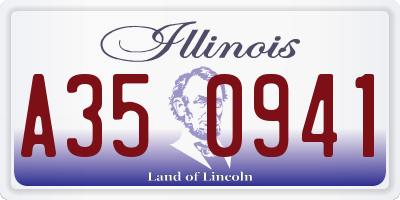 IL license plate A350941